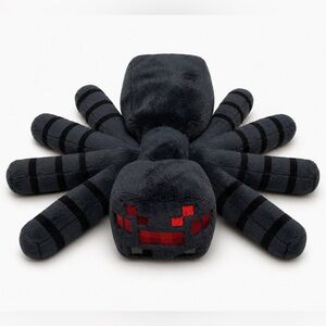 Minecraft Plush Spider Toy - Black with Red Face